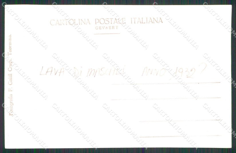 Messina Taormina Mascali Sepolta dalla Lava Foto cartolina RT3843 – retro