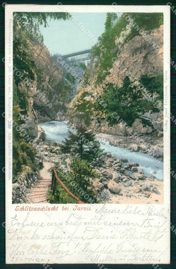 Udine Tarvisio Orrido dello Slizza cartolina RT3854 – fronte