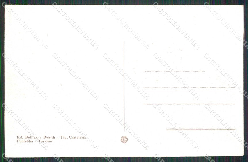 Udine Tarvisio Lago Inferiore Fusine Valromana Monte Mangart cartolina RT3877 – retro