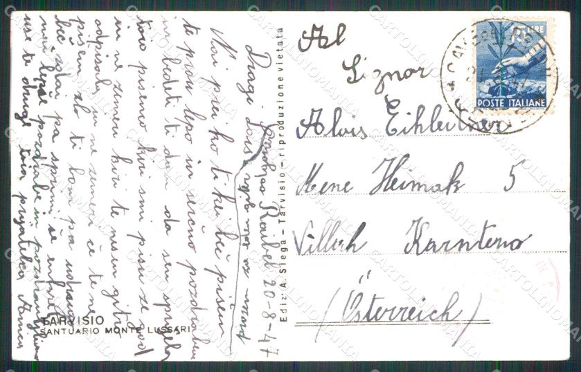 Udine Tarvisio Santuario Monte Lussari Foto cartolina RT3915 – retro