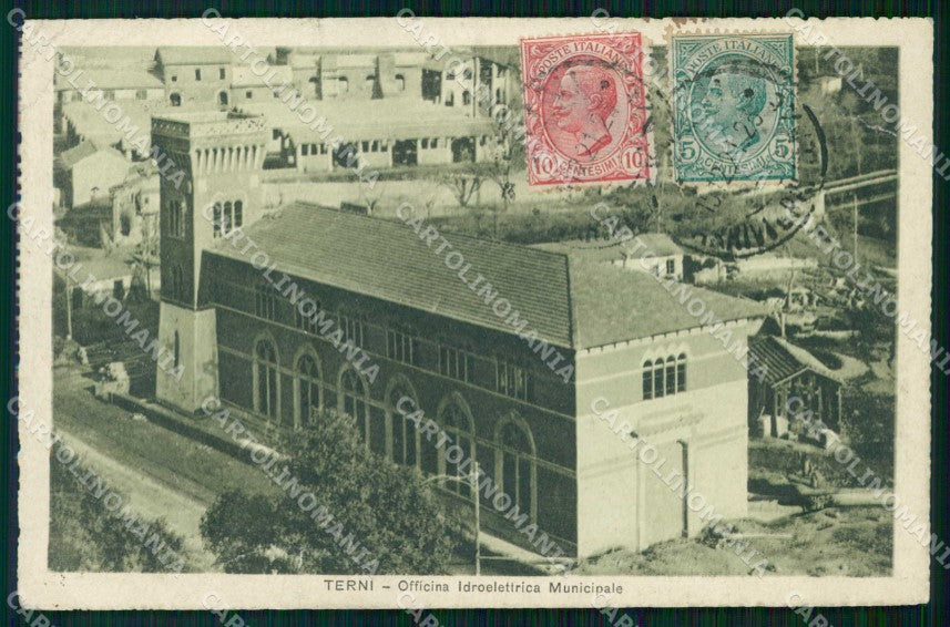 Terni Città Officina Idroelettrica Municipale PIEGA cartolina RT3935 – fronte