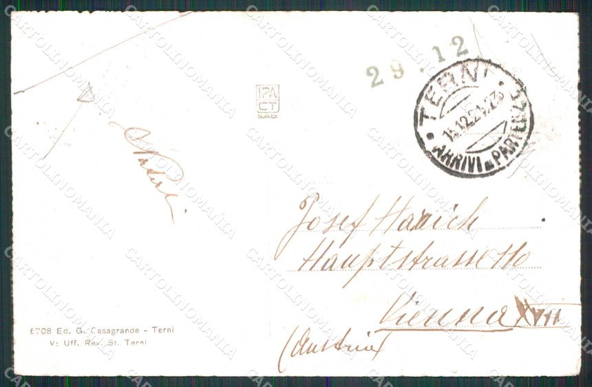 Terni Città Officina Idroelettrica Municipale PIEGA cartolina RT3935 – retro