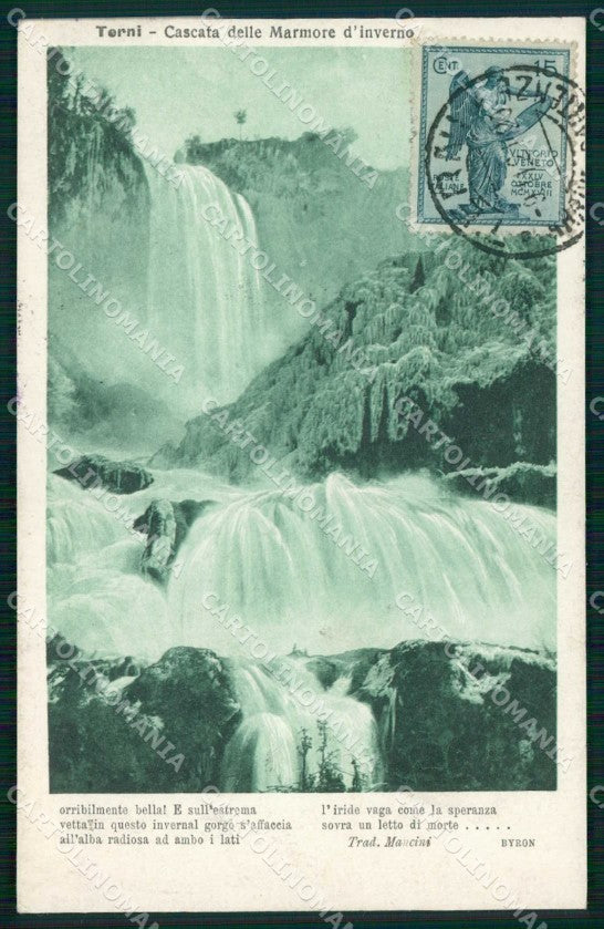 Terni Città Cascata delle Marmore Inverno Alterocca 37658 cartolina RT3942 – fronte