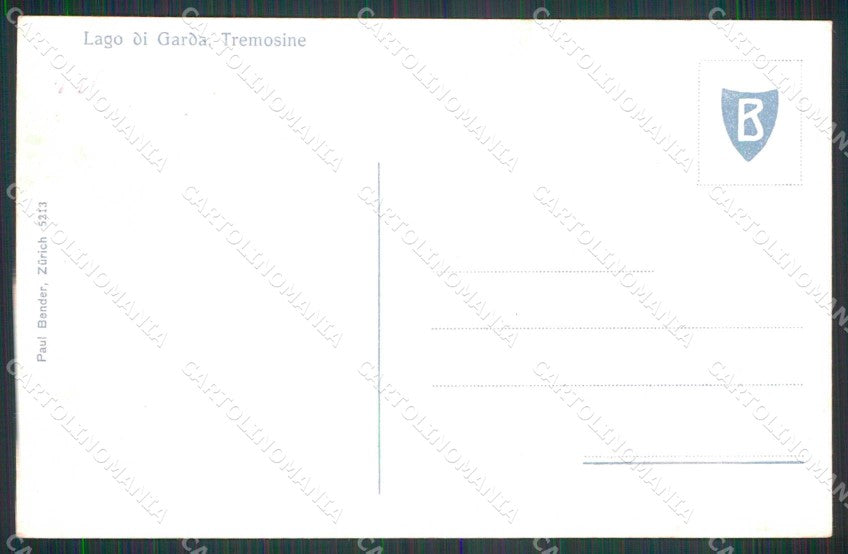 Brescia Tremosine sul Garda Lago Bender 5213 cartolina RT3949 – retro