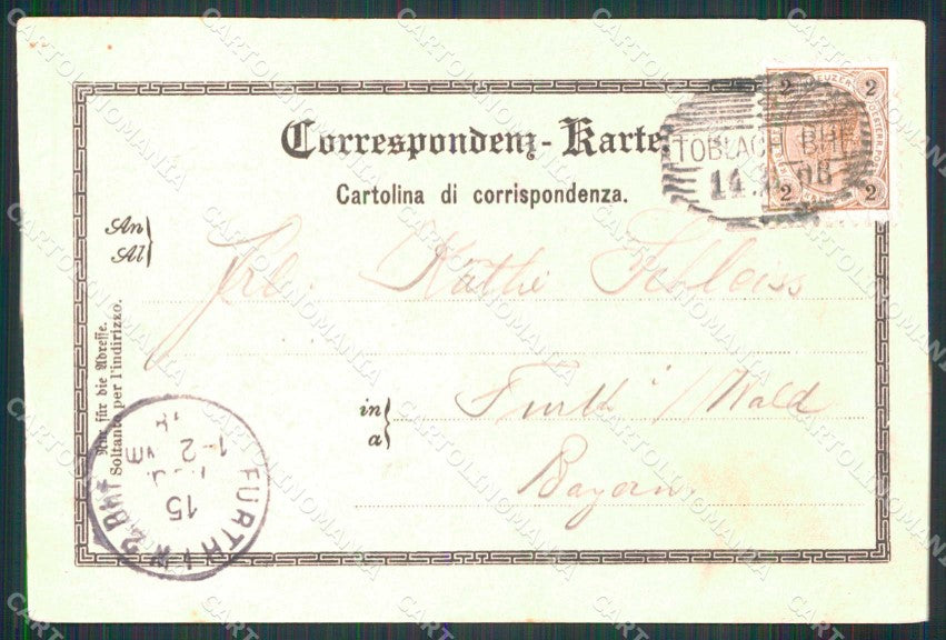 Bolzano Dobbiaco Saluti da cartolina RT3956 – retro