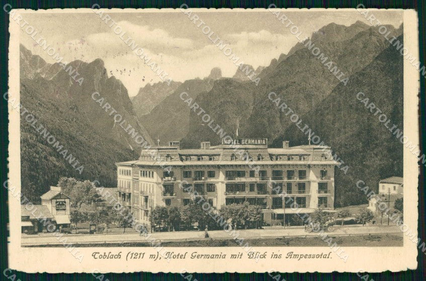 Bolzano Dobbiaco Hotel Germania cartolina RT3958 – fronte