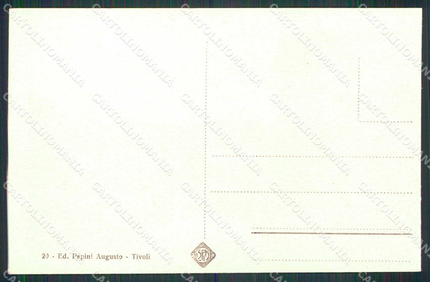 Roma Tivoli Stazione Tramway Treno RISTAMPA cartolina RT3964 – retro