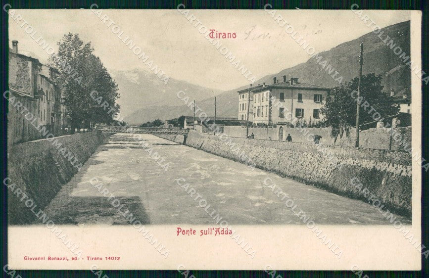 Sondrio Tirano Ponte sull'Adda cartolina RT3977 – fronte