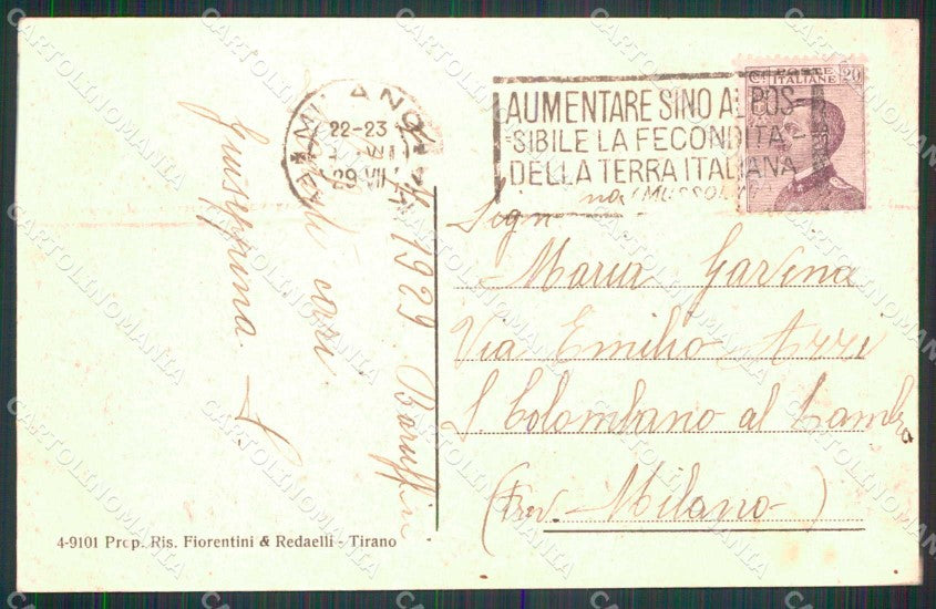 Sondrio Tirano Città Vecchia cartolina RT3978 – retro