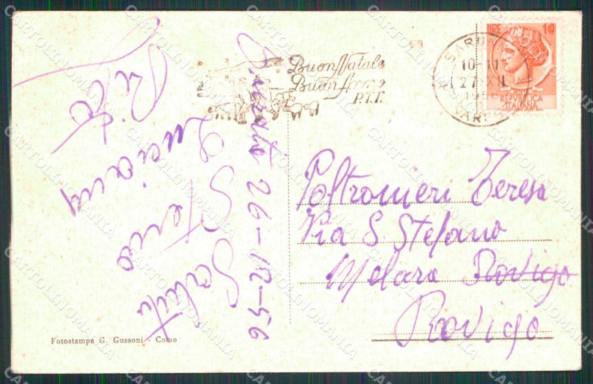 Como Turate Viale della Stazione cartolina RT3986 – retro