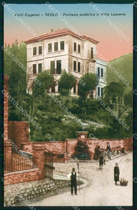 Padova Teolo Fontana Pubblica Villa Lussana Colli Euganei cartolina RT3990 – fronte