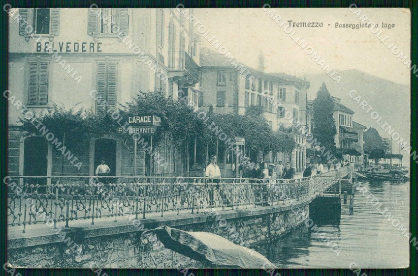 Como Tremezzo Passeggiata a Lago Brunner cartolina RT4011 – fronte