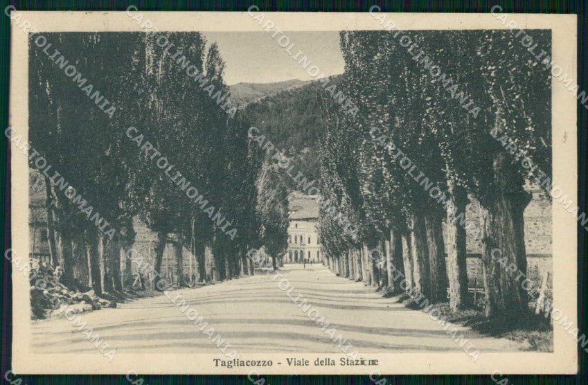 L'Aquila Tagliacozzo Viale della Stazione cartolina RT4021 – fronte