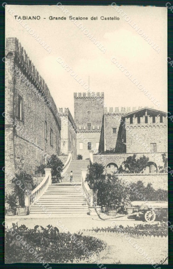 Parma Salsomaggiore Terme Tabiano Grande Scalone del Castello cartolina RT4032 – fronte