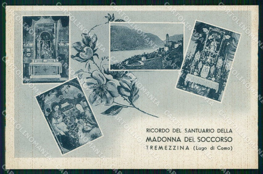 Como Tremezzina Ricordo di Santuario Madonna del Soccorso cartolina RT4037 – fronte