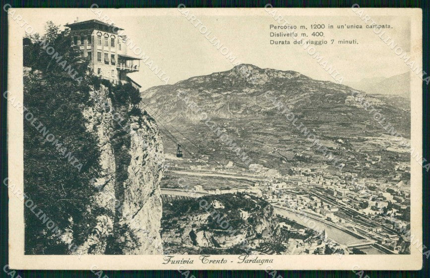 Trento Città Sardagna Funivia cartolina RT4047 – fronte