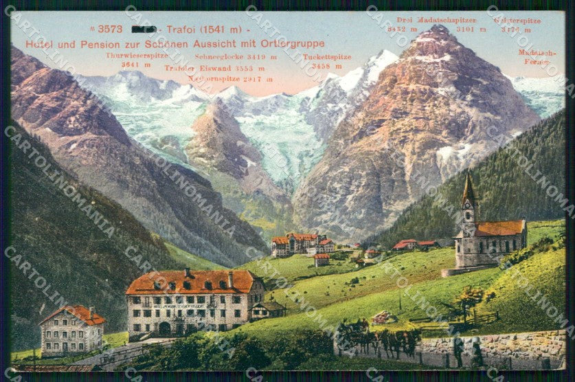 Bolzano Stelvio Trafoi Hotel Pensione cartolina RT4052 – fronte