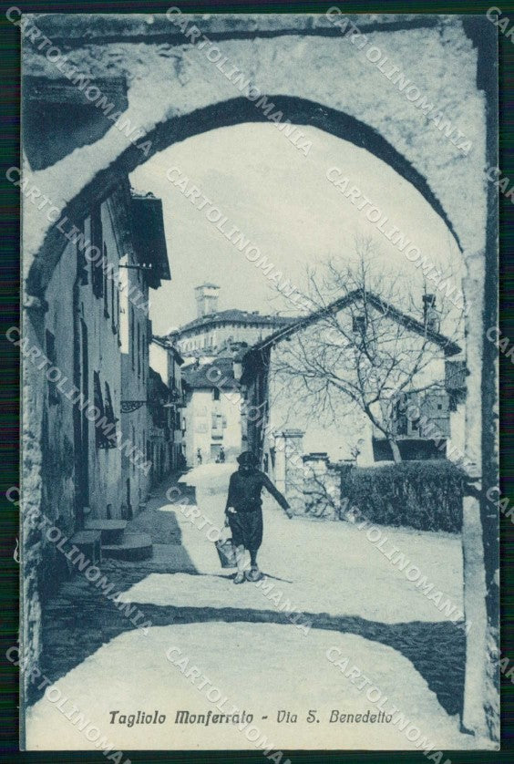 Alessandria Tagliolo Monferrato Via San Benedetto cartolina RT4062 – fronte