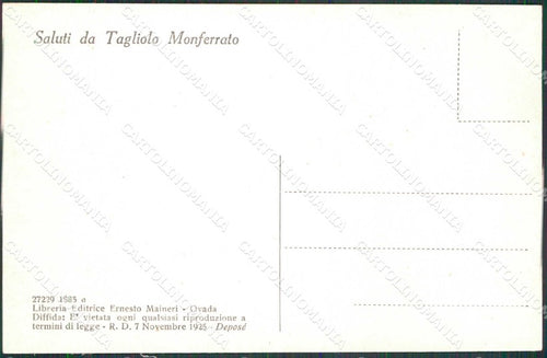 Alessandria Tagliolo Monferrato Via San Benedetto cartolina RT4062 – retro