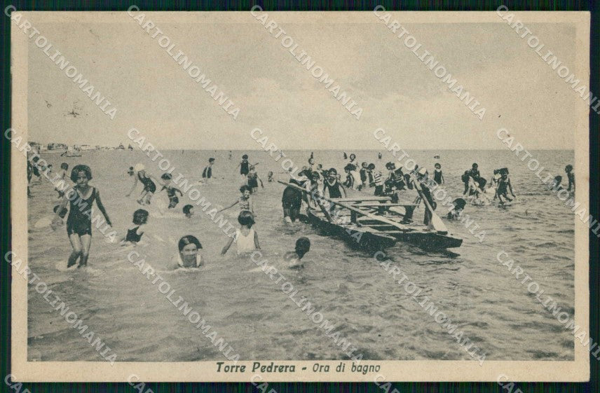 Rimini Torre Pedrera Orario del Bagno cartolina RT4078 – fronte