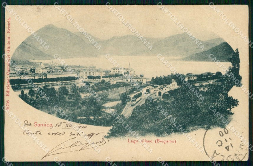 Bergamo Sarnico Lago d'Iseo Treno cartolina RT4123 – fronte