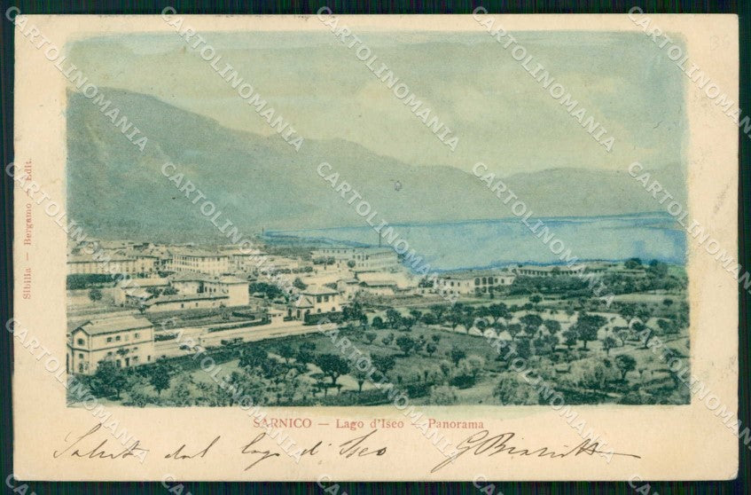 Bergamo Sarnico Lago d'Iseo Treno ABRASA cartolina RT4127 – fronte