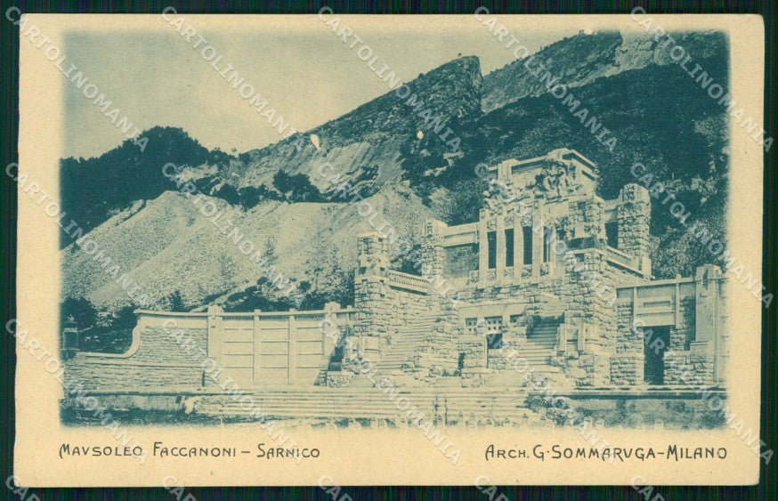 Bergamo Sarnico Lago d'Iseo Mausoleo Faccanoni cartolina RT4148 – fronte
