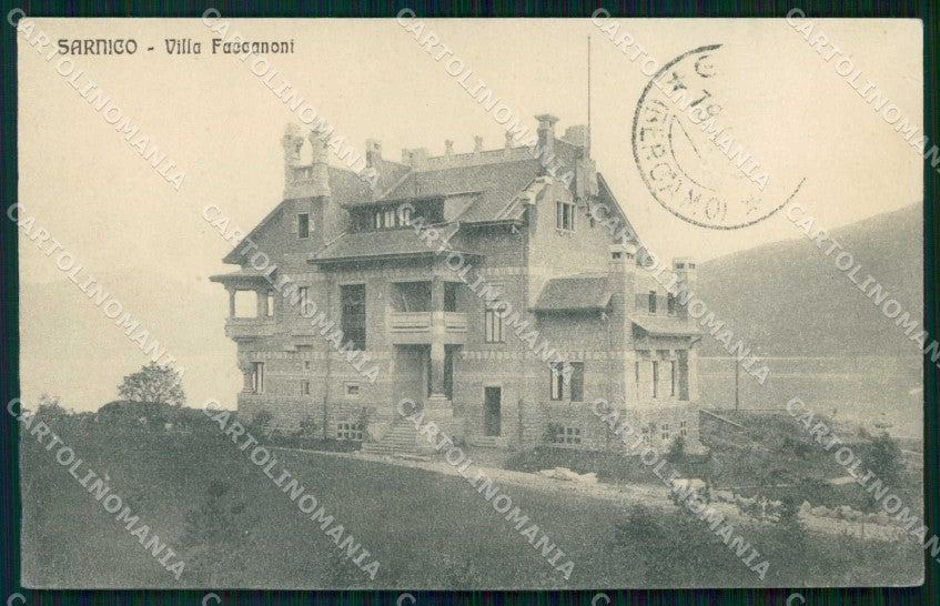 Bergamo Sarnico Lago d'Iseo Villa Faccanoni cartolina RT4151 – fronte