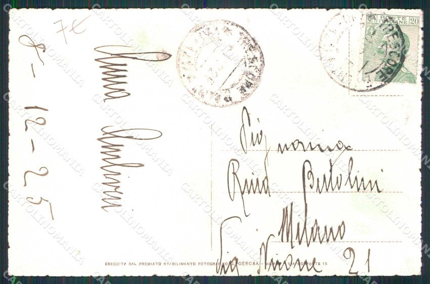Bergamo Sarnico Lago d'Iseo Villa Faccanoni PIEGHE cartolina RT4167 – retro