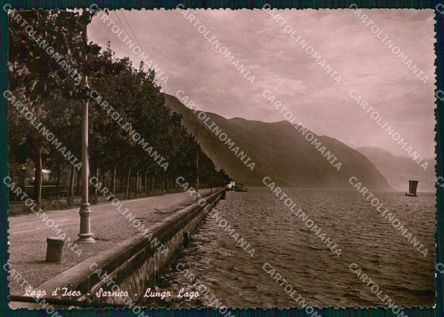 Bergamo Sarnico Lago d'Iseo Lungo Lago FG Foto cartolina RT4190 – fronte