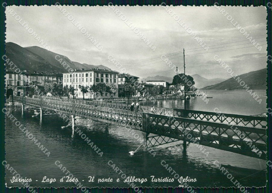 Bergamo Sarnico Ponte Albergo Turistico Sebino FG Foto cartolina RT4198 – fronte