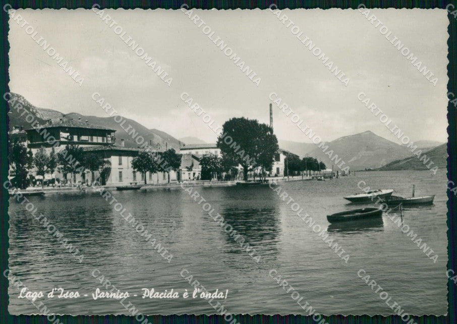 Bergamo Sarnico Lago d'Iseo Barche FG Foto cartolina RT4204 – fronte
