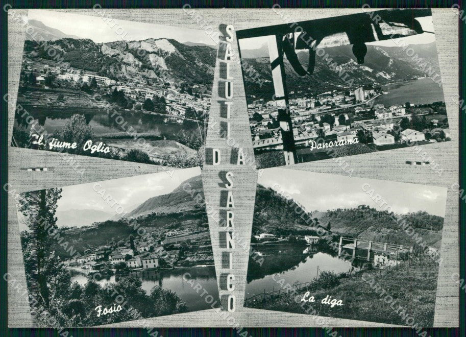 Bergamo Sarnico Saluti da Diga Fiume Oglio FG Foto cartolina RT4216 – fronte