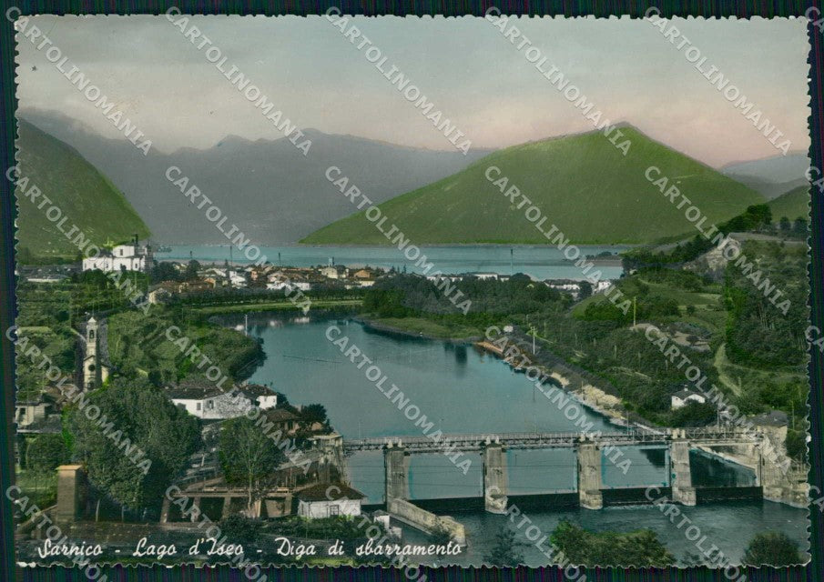 Bergamo Sarnico Diga Sbarramento sul Fiume Oglio FG Foto cartolina RT4235 – fronte