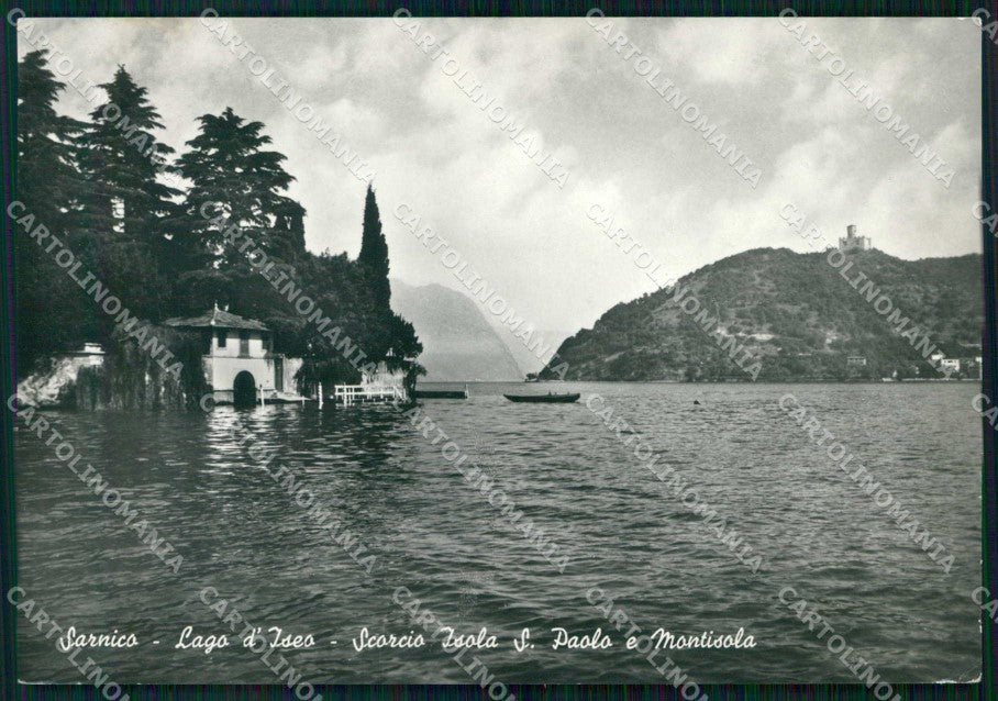 Bergamo Sarnico Lago d'Iseo Scorcio Isola San Paolo FG Foto cartolina RT4238 – fronte