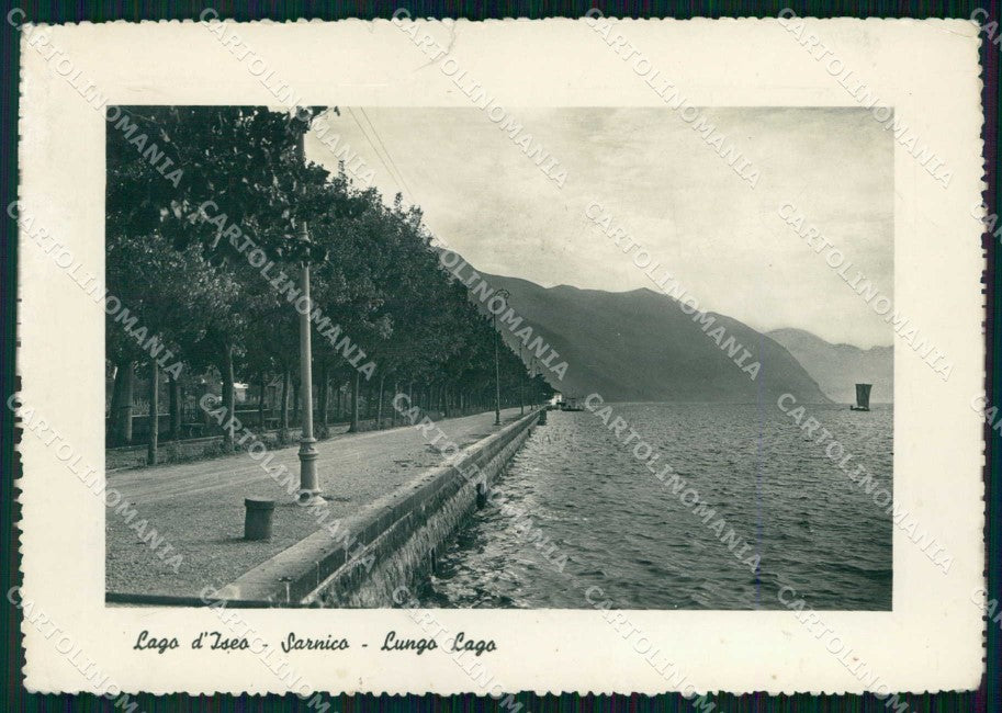 Bergamo Sarnico Lago d'Iseo Lungo Lago FG Foto cartolina RT4251 – fronte