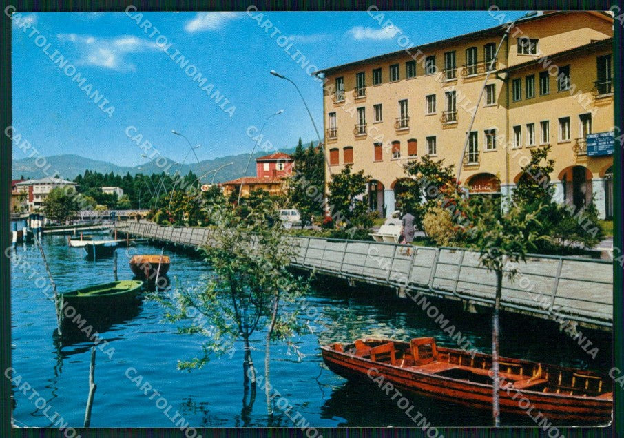 Bergamo Sarnico Lago d'Iseo Lungo Lago Barche ABRASA FG cartolina RT4279 – fronte