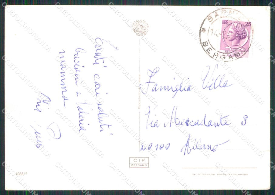Bergamo Sarnico Saluti da Lago d'Iseo FG cartolina RT4282 – retro