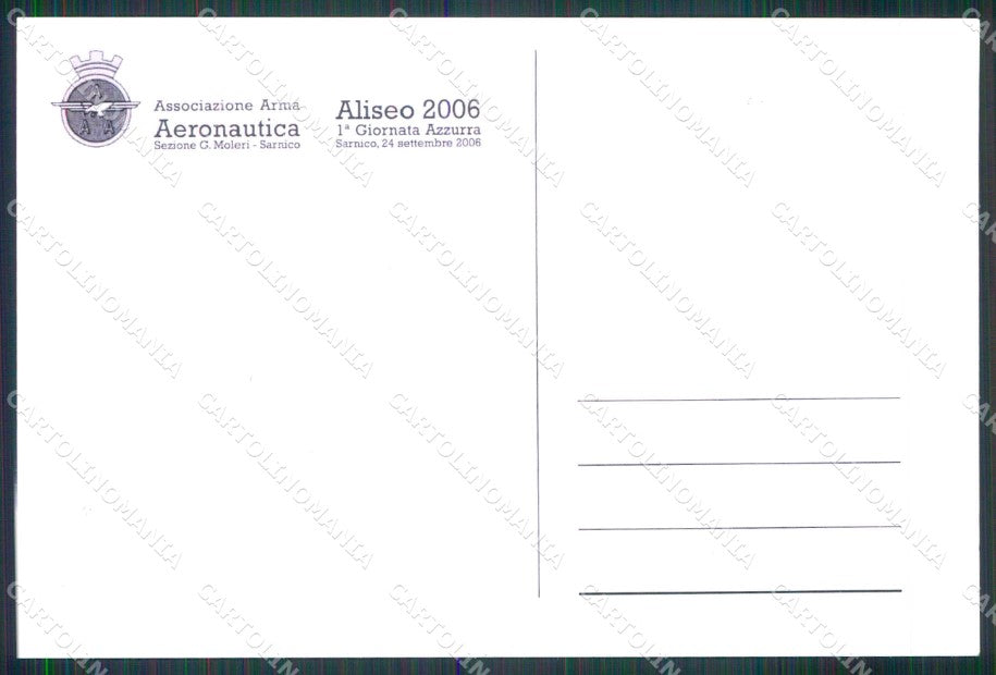 Bergamo Sarnico Associazione Arma Aeronautica FG cartolina RT4295 – retro