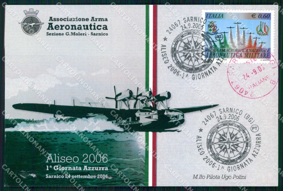 Bergamo Sarnico Associazione Arma Aeronautica FG cartolina RT4296 – fronte