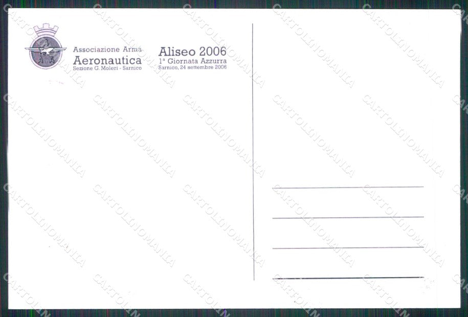 Bergamo Sarnico Associazione Arma Aeronautica FG cartolina RT4296 – retro
