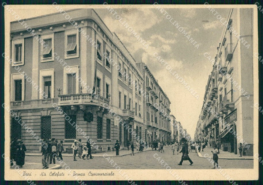 Bari Città Via Celefati Banca Commerciale ABRASA FG cartolina RT4329 – fronte