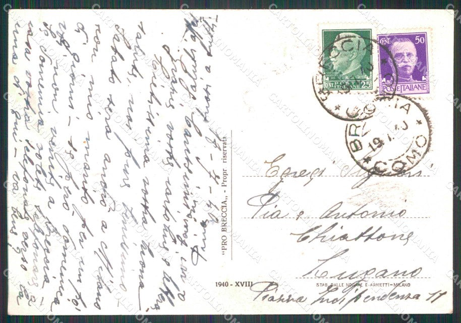 Como Breccia Frazione Bresciago FG cartolina RT4336 – retro