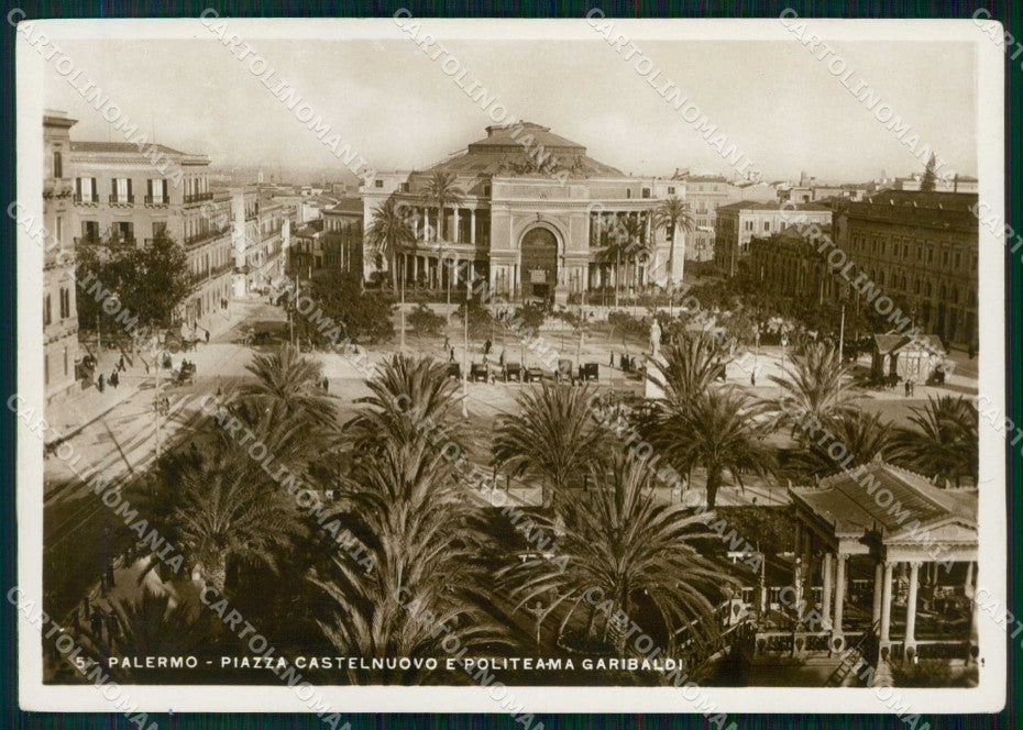 Palermo Città Piazza Castelnuovo Politeama Garibaldi FG Foto cartolina RT4343 – fronte