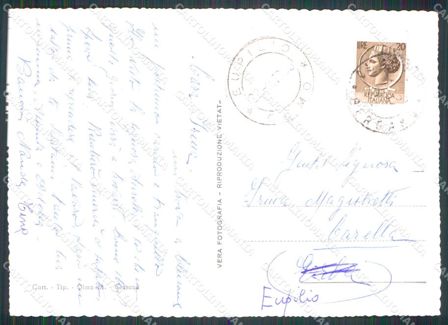 Bergamo Clusone Colle Crosio Soggiorno Incantevole FG Foto cartolina RT4348 – retro