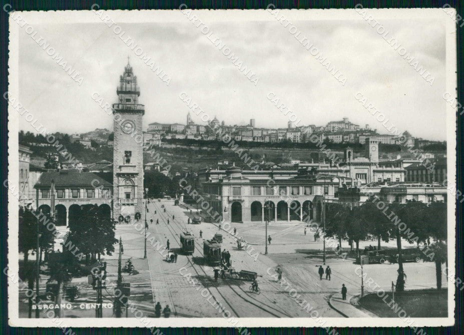 Bergamo Città Centro Tram FG Foto cartolina RT4353 – fronte