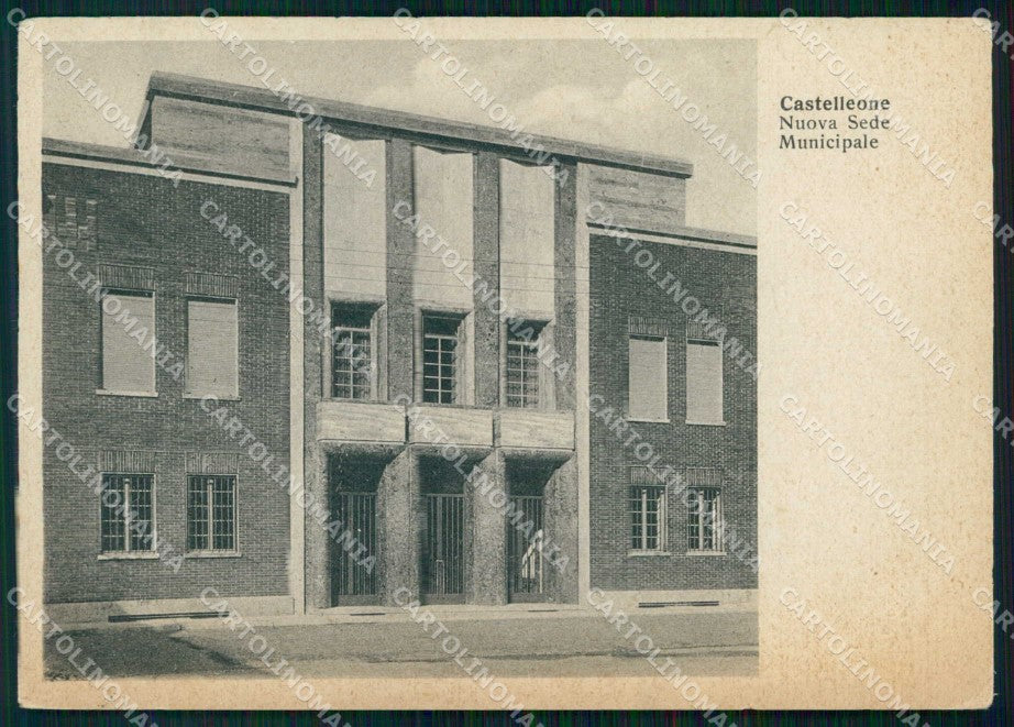 Cremona Castelleone Nuova Sede Municipale PIEGHINA FG cartolina RT4362 – fronte