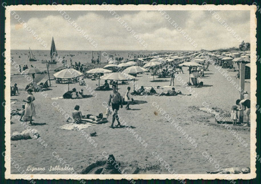 Udine Lignano Sabbiadoro Spiaggia FG cartolina RT4369 – fronte