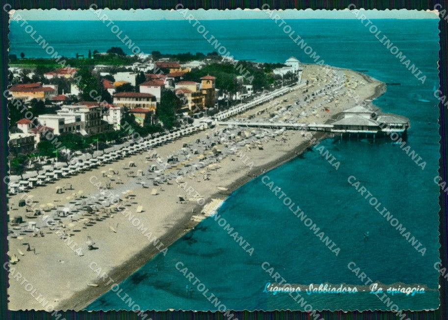 Udine Lignano Sabbiadoro Spiaggia FG Foto cartolina RT4376 – fronte