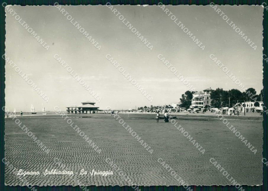 Udine Lignano Sabbiadoro Spiaggia ABRASA FG Foto cartolina RT4381 – fronte